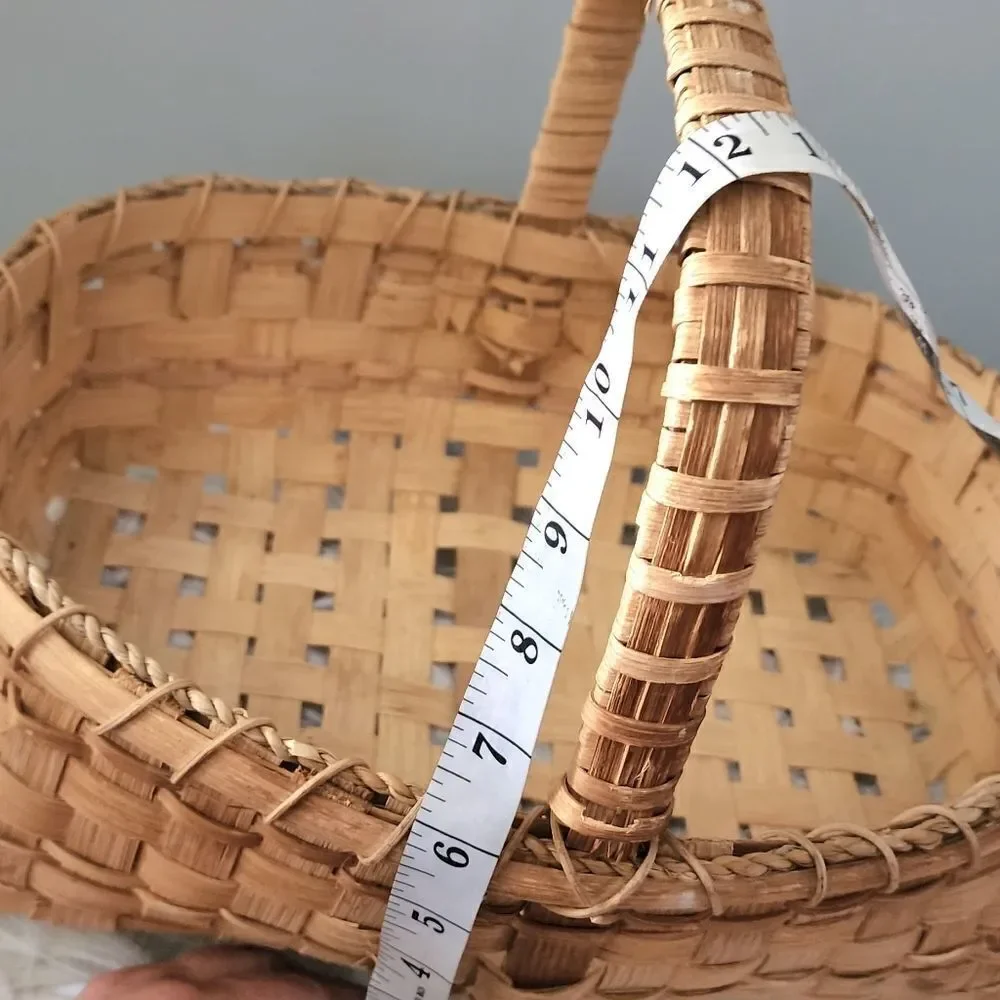 Handcrafted wicker basket vintage